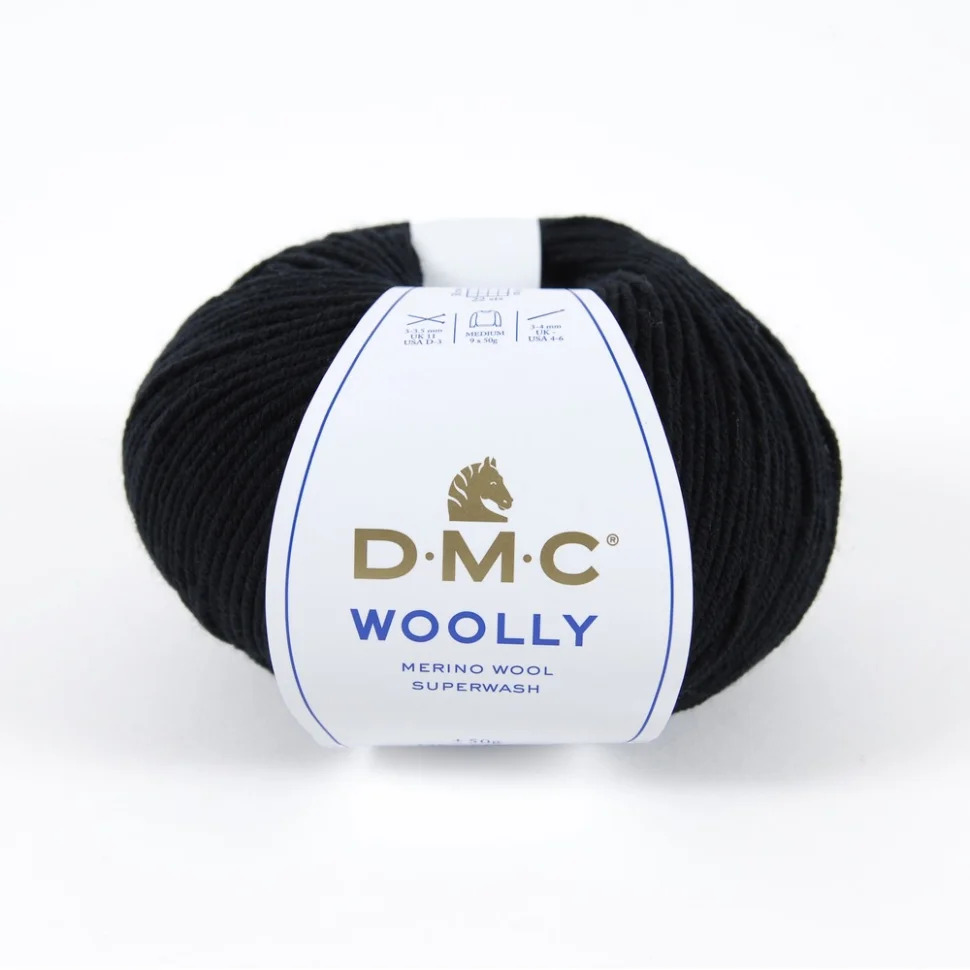 Fil laine Wooly DMC Noir N° 02