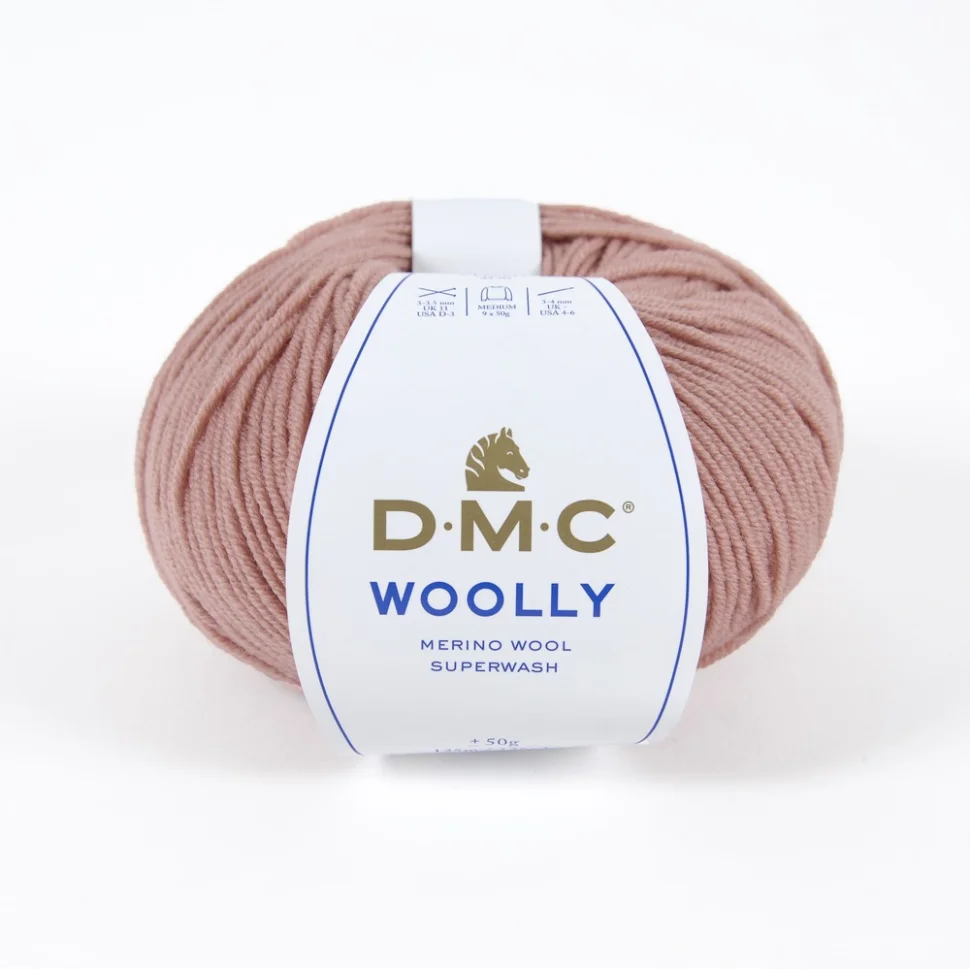 Fil laine Wooly DMC Vieux rose N° 45