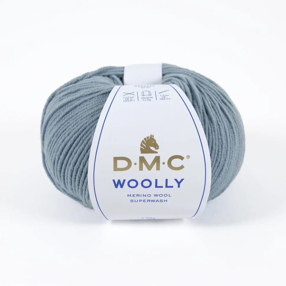 Fil laine Wooly DMC Bleu gris N° 78