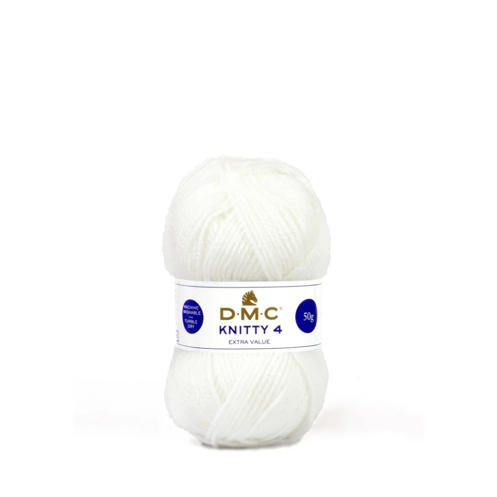 Fil à tricoter Knitty 4 DMC Blanc N° 961