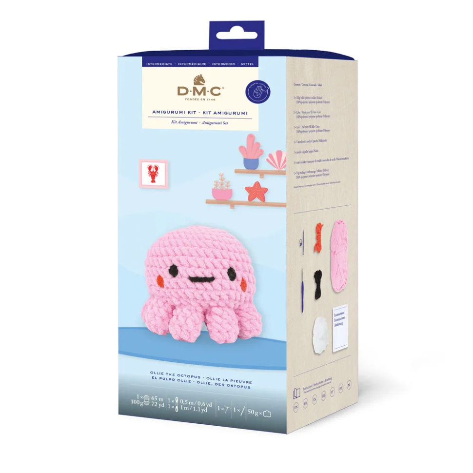 Kit Crochet DMC Amigurumi DMC Ollie la Pieuvre