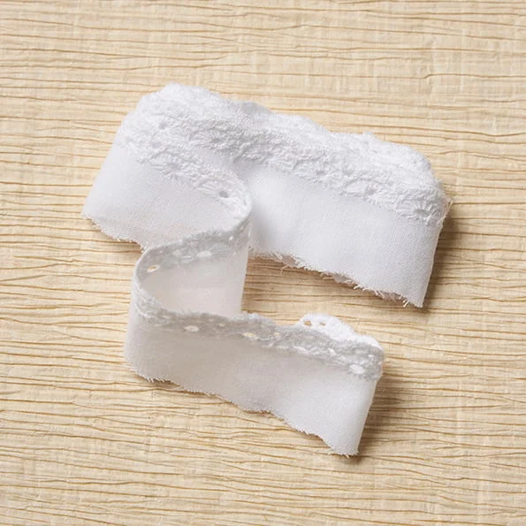 Galon Broderie anglaise 30mm Blanc x1m