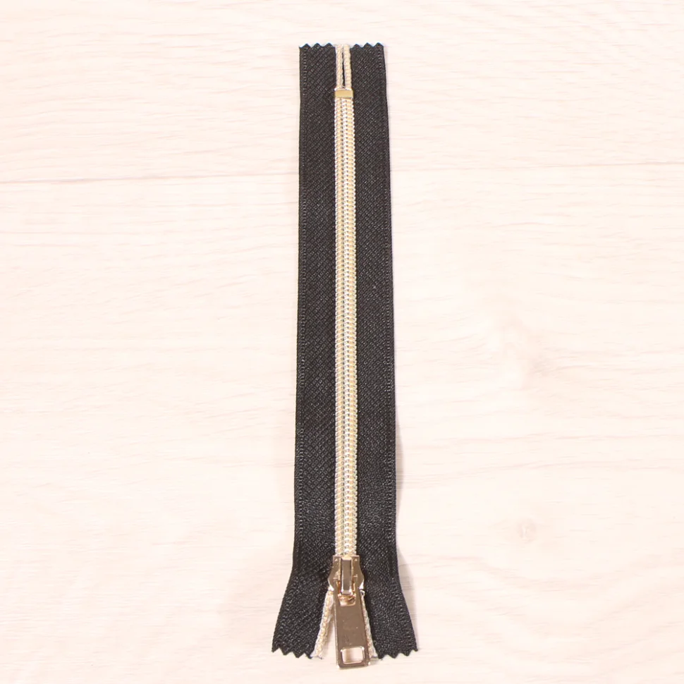 Fermeture métal non séparable Craftine Or 18 cm
