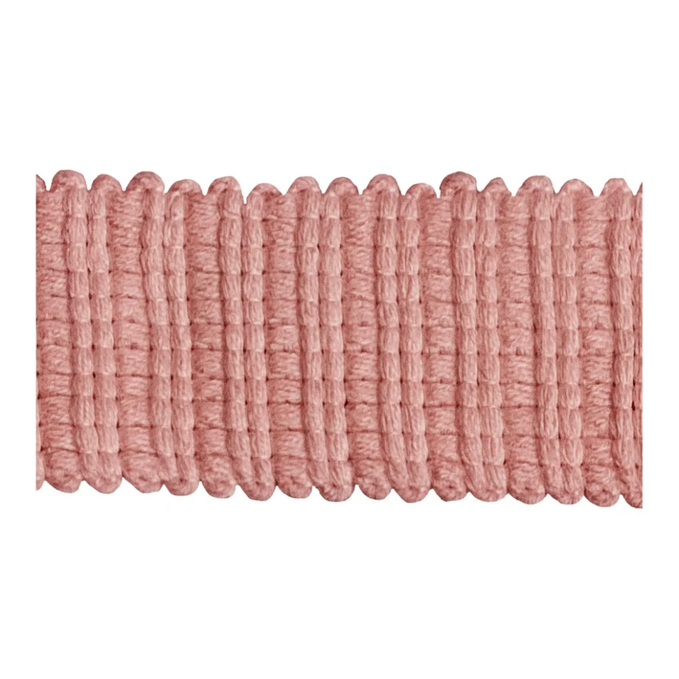 Sangle aspect crochet 30 mm uni Rose x1m