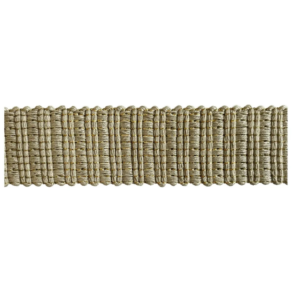 Sangle aspect crochet Lurex 30 mm Beige x1m