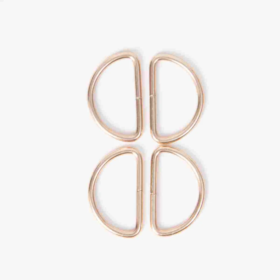 Anneaux en D 32 mm Or x4