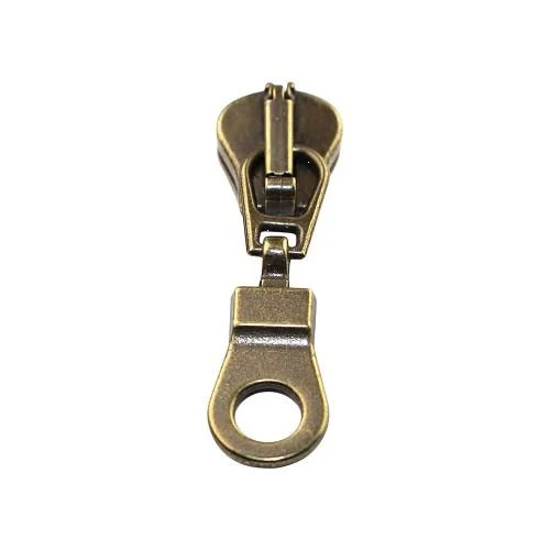 Curseur Fantaisie n°9 pour fermeture éclair Injecté n° 5 - Bronze