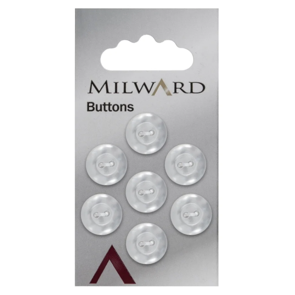 Bouton à coudre Milward Nova effet nacré 13 mm x7