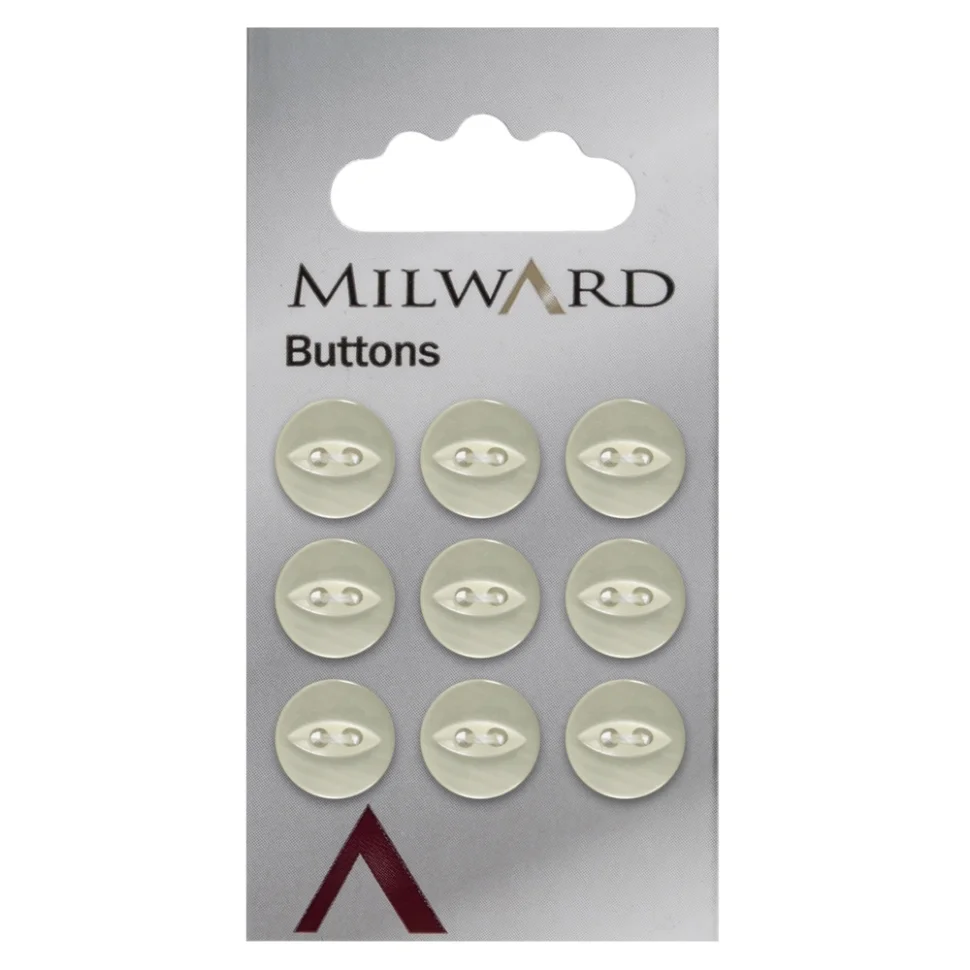Bouton à coudre Milward Luis jaune pâle 11 mm x9