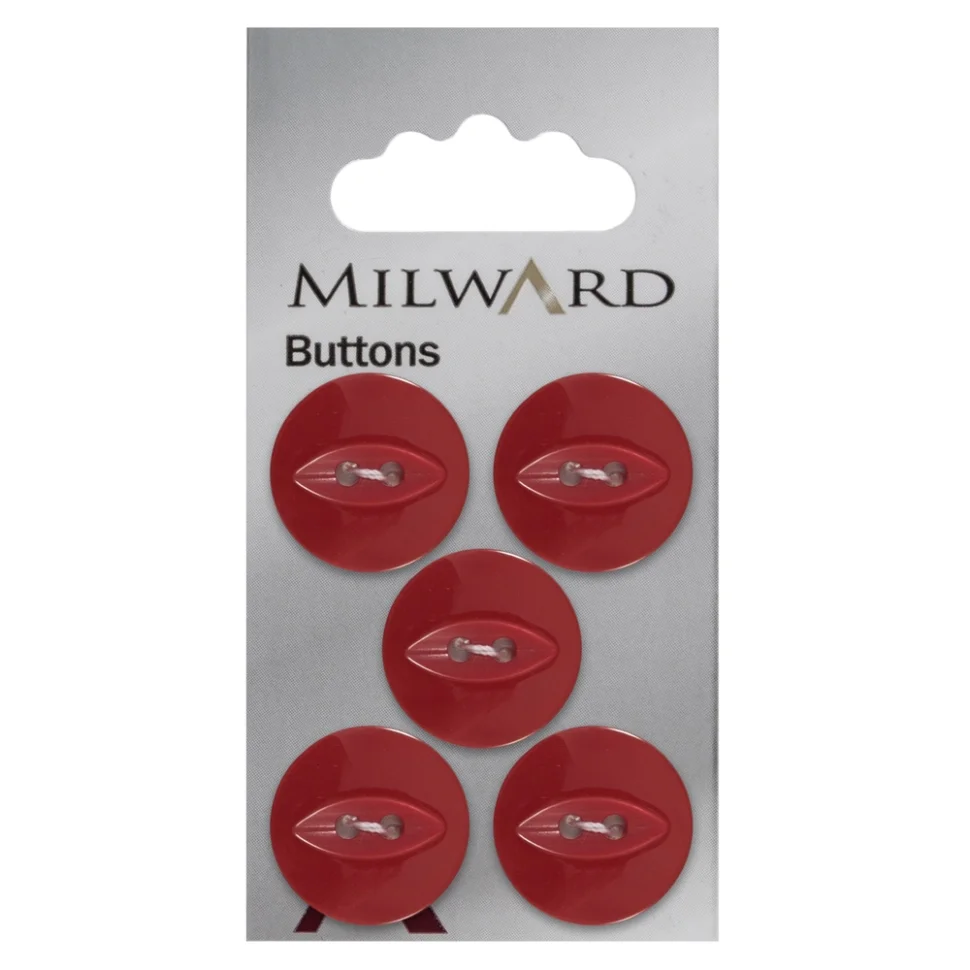 Bouton à coudre Milward Luis rouge 19 mm x5