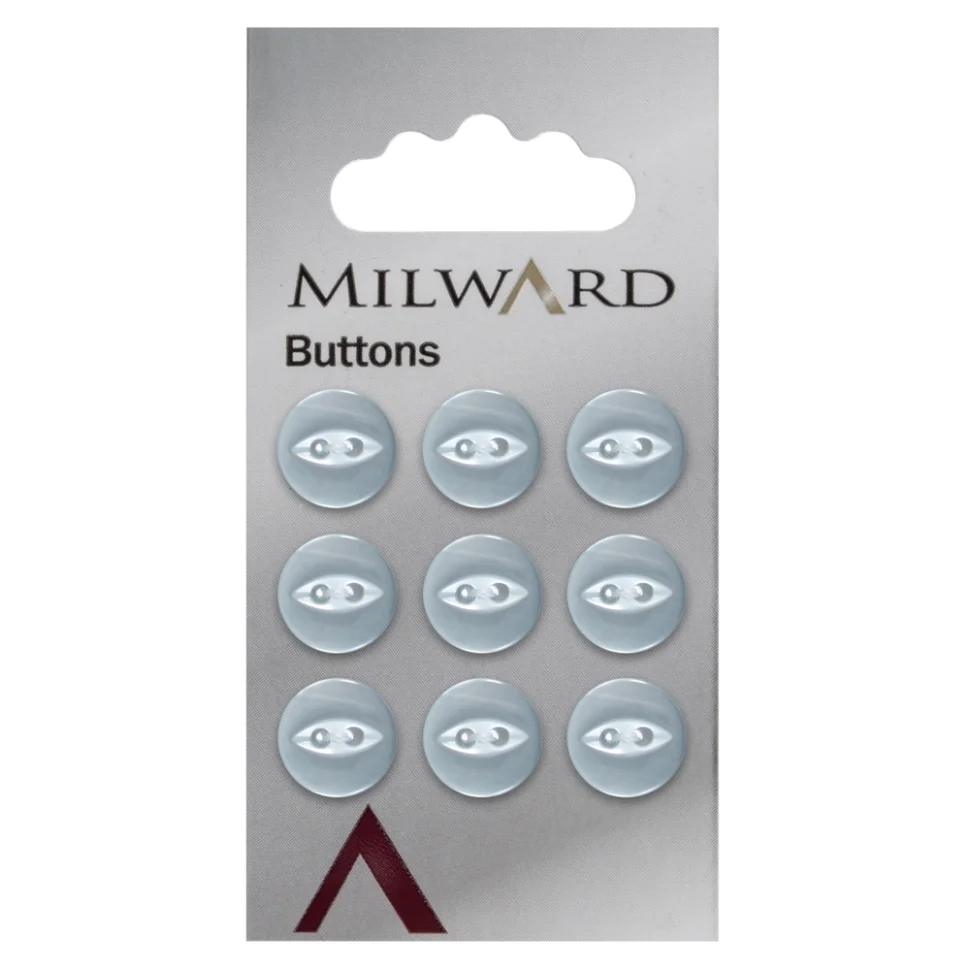 Bouton à coudre Milward Luis Bleu pâle 11 mm x9