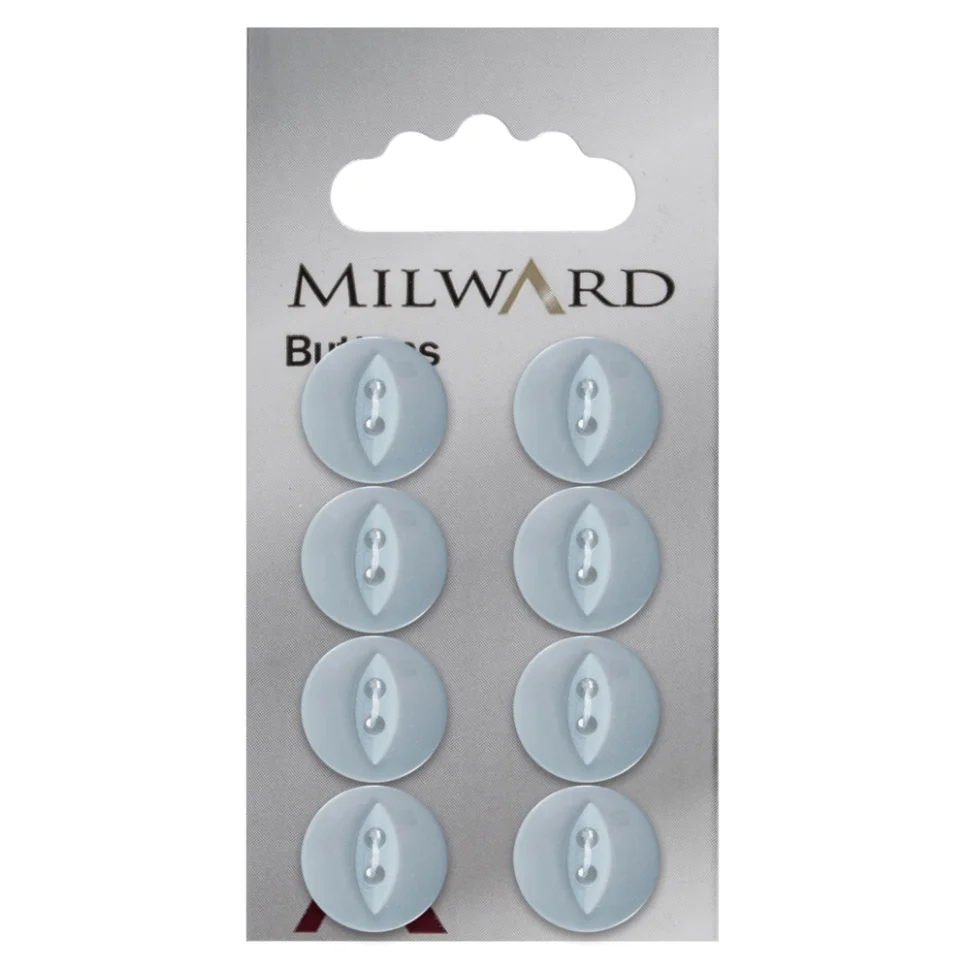 Bouton à coudre Milward Luis Bleu pâle 13 mm x8