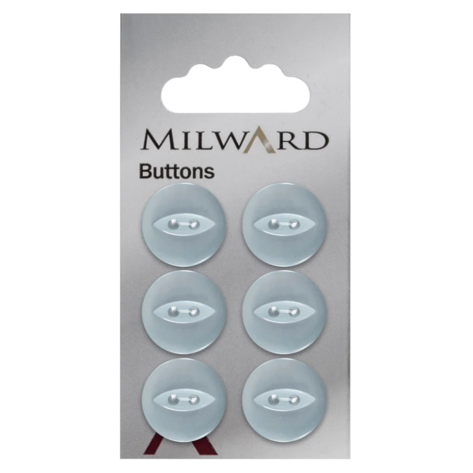 Bouton à coudre Milward Luis Bleu pâle 16 mm x6
