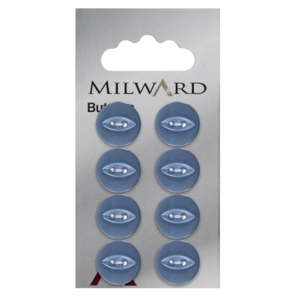 Bouton à coudre Milward Luis Bleu 13 mm x8