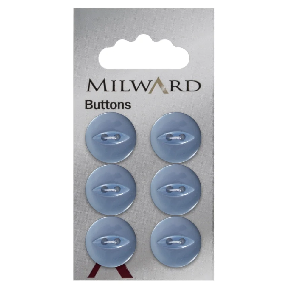 Bouton à coudre Milward Luis Bleu 16 mm x6