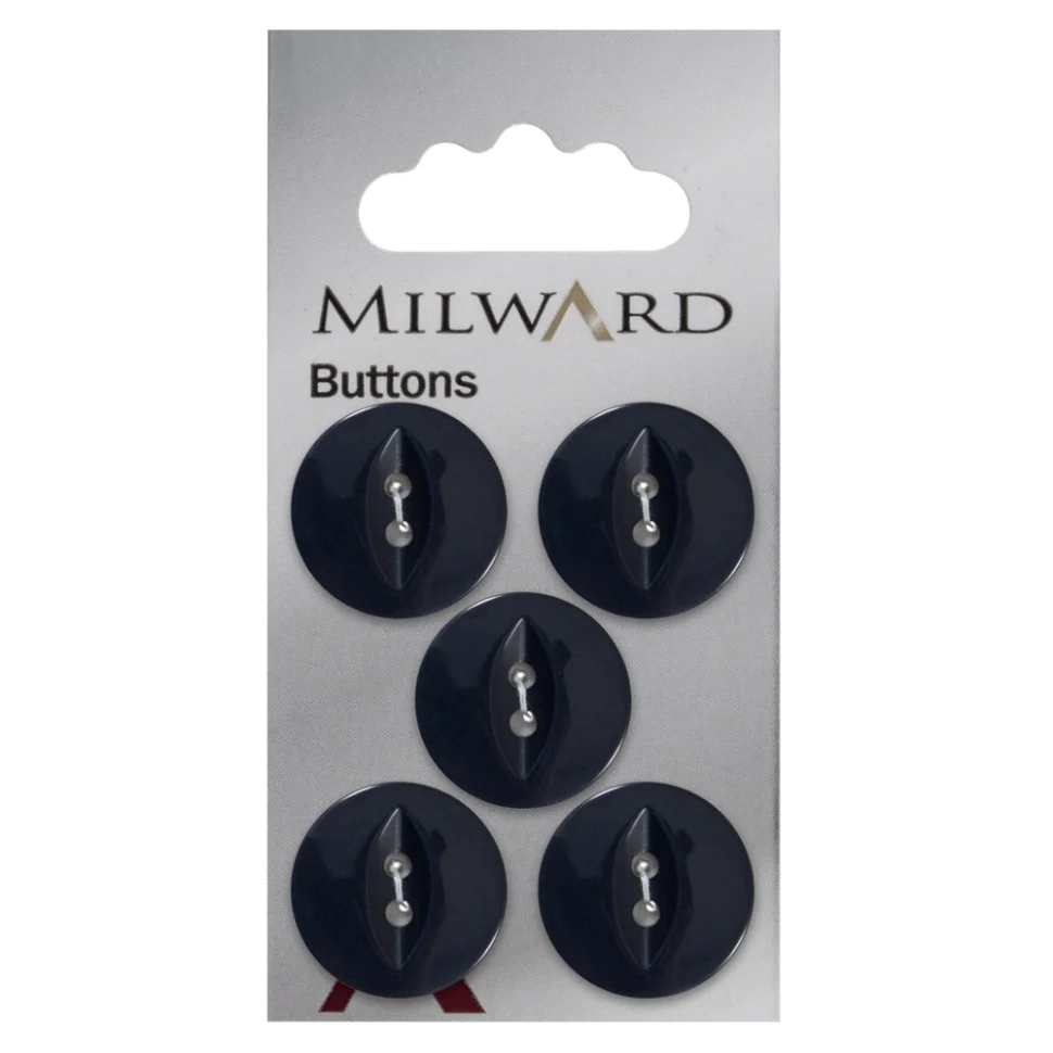 Bouton à coudre Milward Luis Bleu foncé 19 mm x5