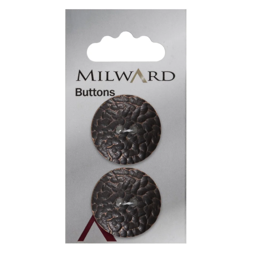 Bouton Milward Noir 25 mm x2