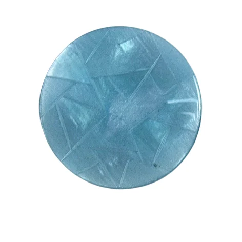 Bouton Emma triangle nacré 27 mm - Bleu