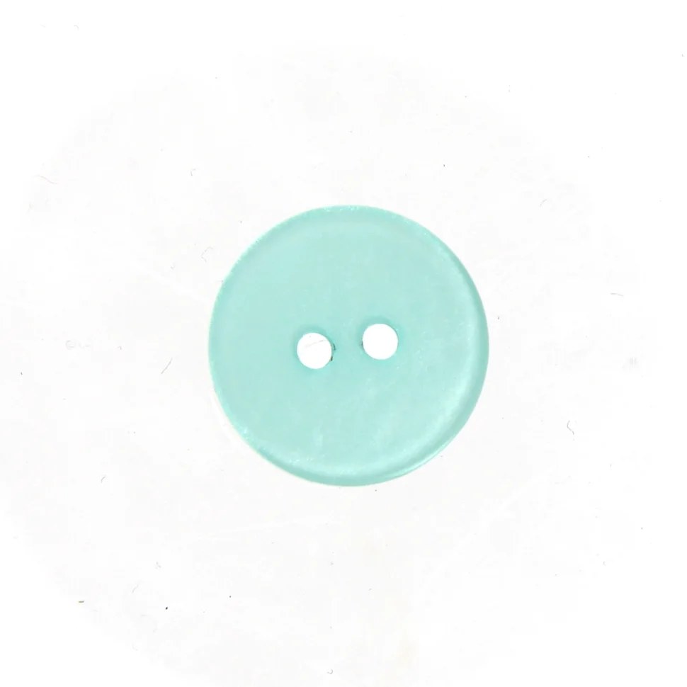 Bouton effet froissé 18 mm - Vert d'eau