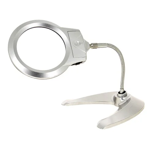 Loupe et lampe multi-usages sur pied