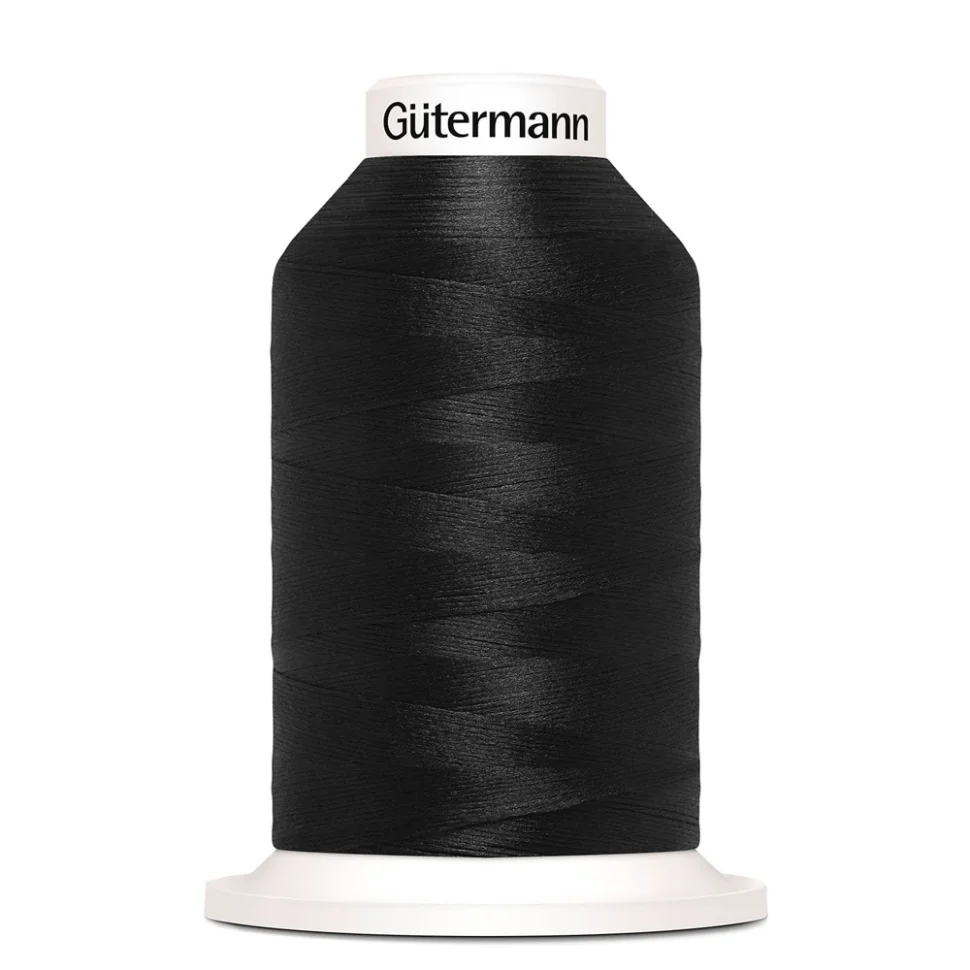 Cône de fil mousse Gütermann Bulky-Lock 1000m - Noir