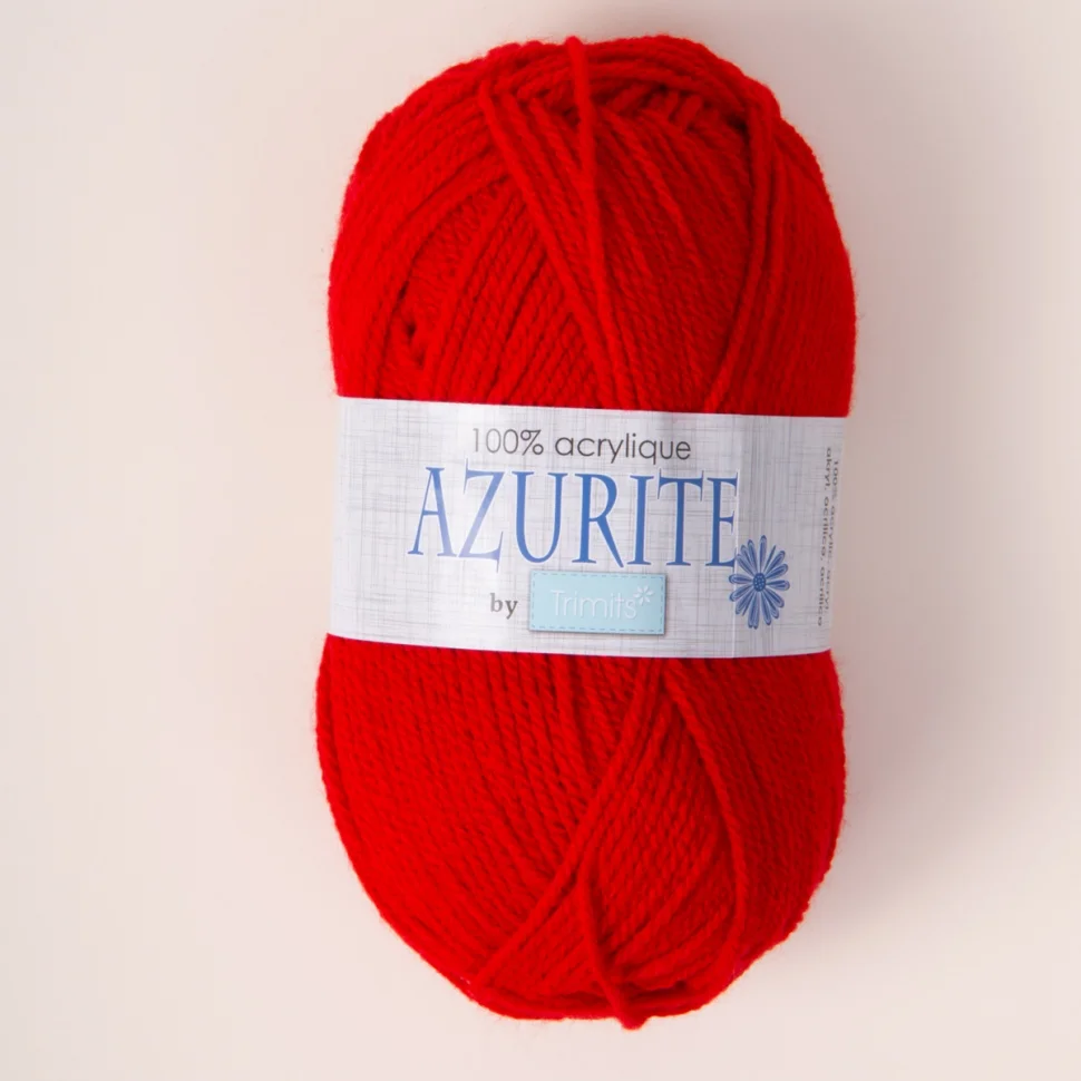 Pelote de fil à tricoter Azurite 50g - Rouge