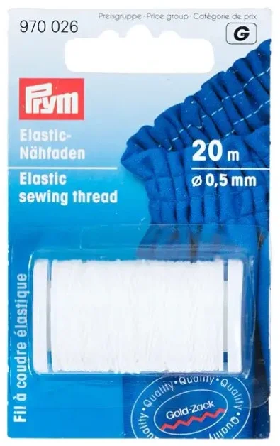 Fil à coudre élastique Prym Blanc