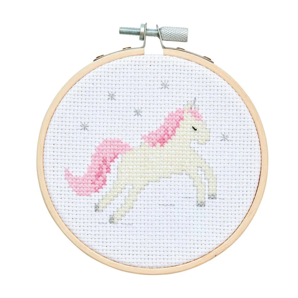 Kit Broderie Point de croix 10 cm Licorne - Rico Design