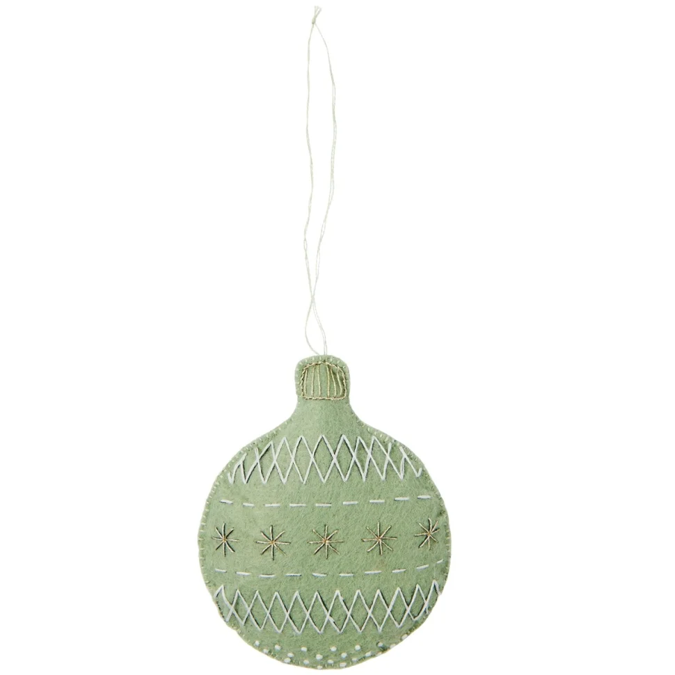 Kit de Broderie pendentif en feutre Boule de Noël - Rico Design