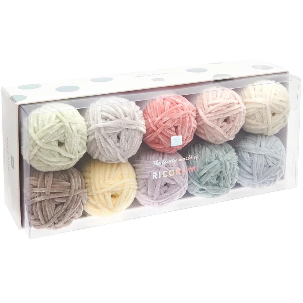 Coffret de 10 pelotes Ricorumi Nilli Nilli pastel - Rico Design