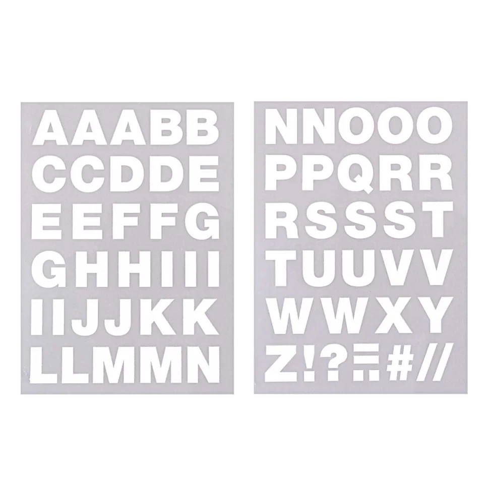 Transferts thermocollants Alphabet Blanc 65 lettres - Rico Design