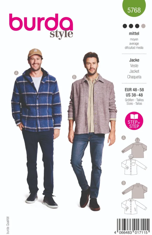 Patron Burda 5768 Veste