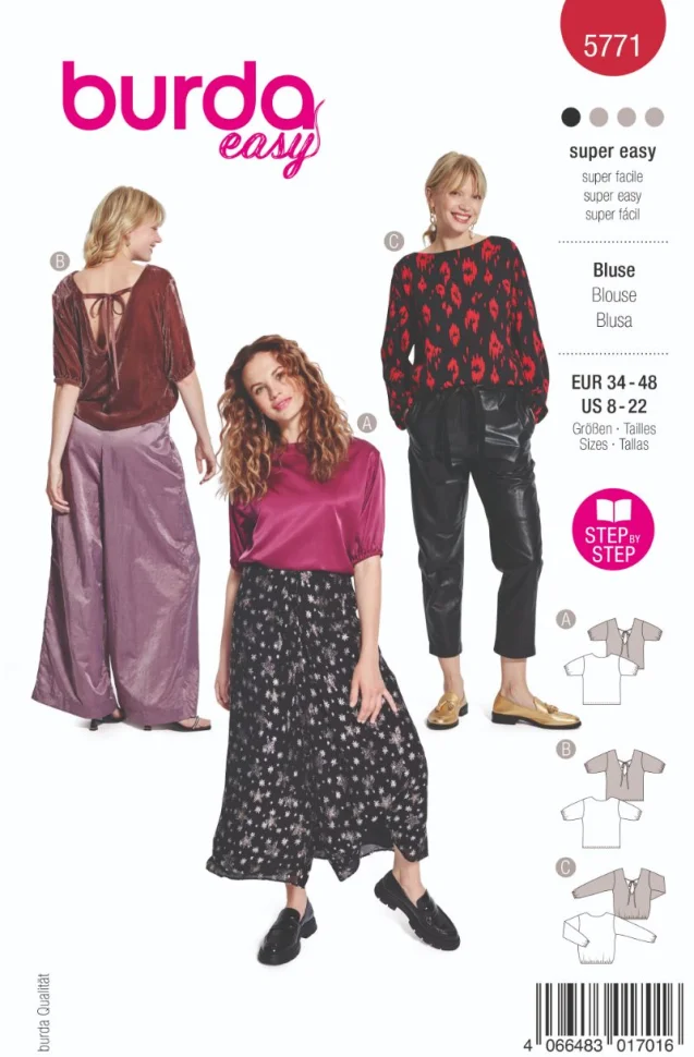Patron Burda 5771 Blouse
