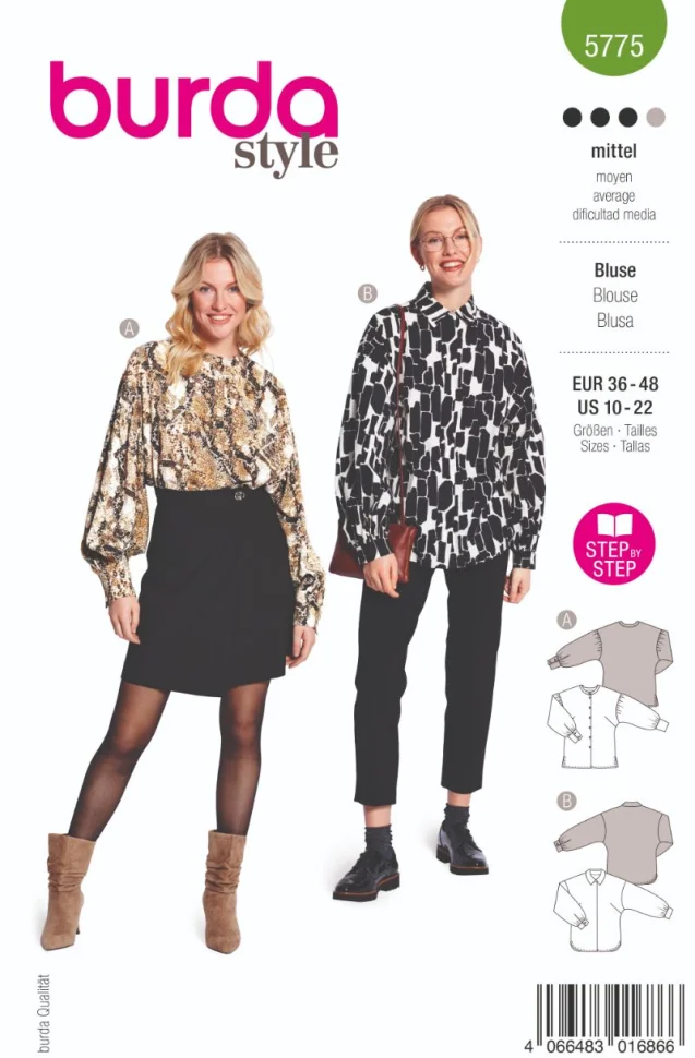 Patron Burda 5775 Blouse