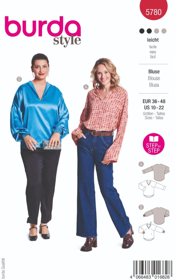 Patron Burda 5780 Blouse