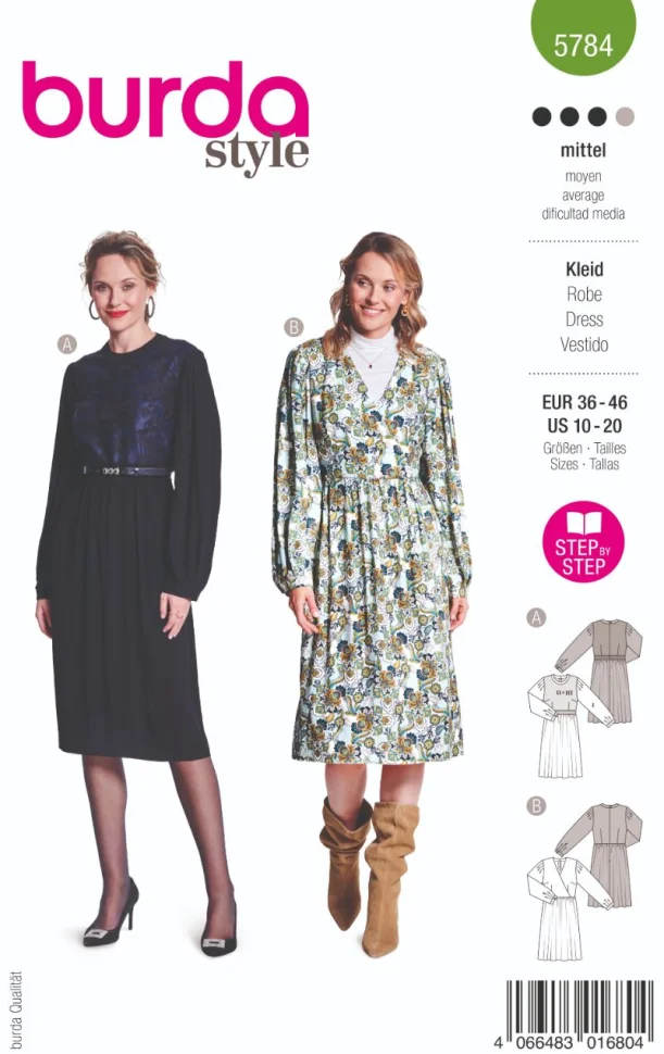 Patron Burda 5784 Robe