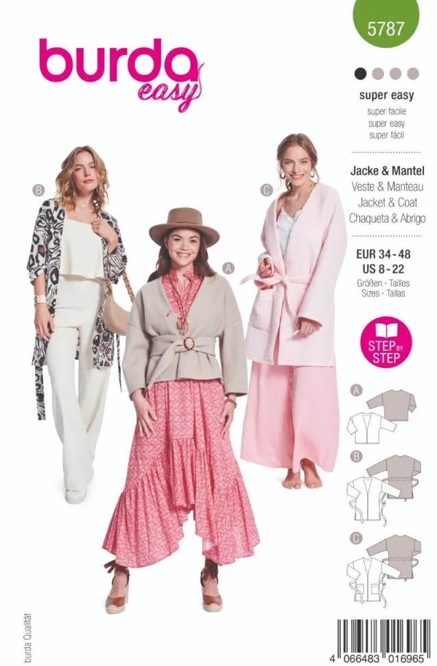 Patron Burda 5787 Veste et manteau