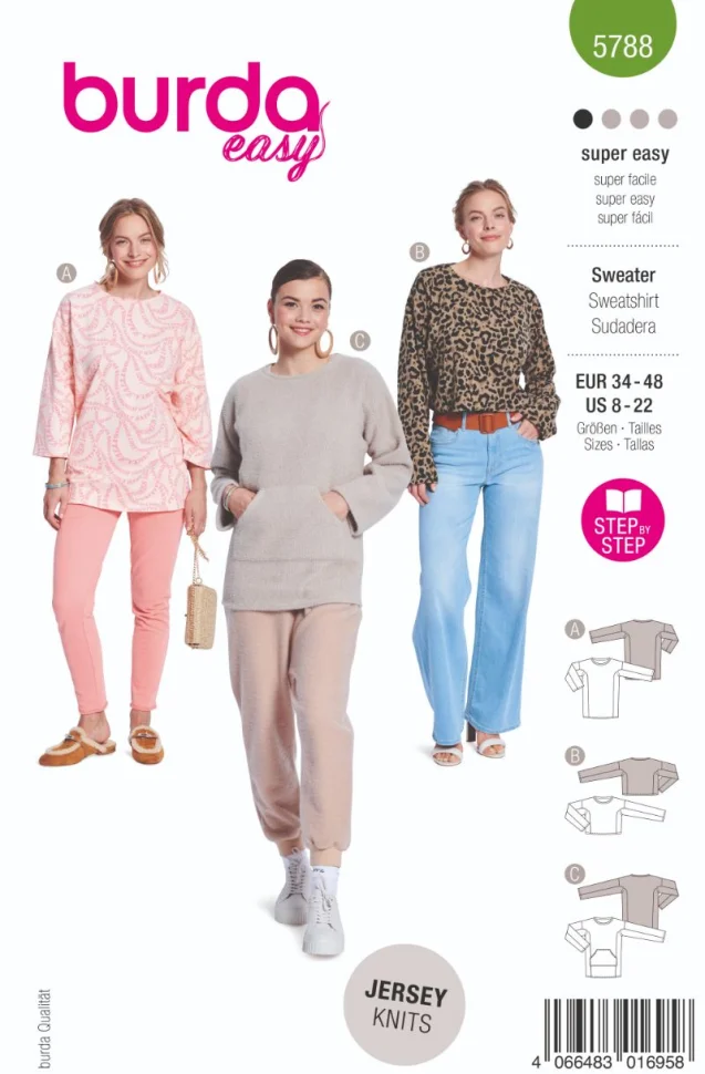 Patron Burda 5788 Sweater