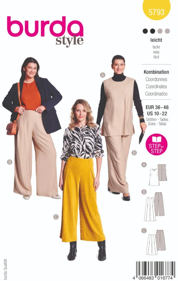 Patron Burda 5793 Ensemble pantalon