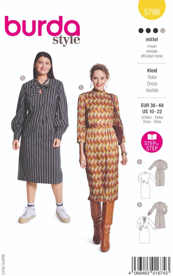Patron Burda 5798 Robe