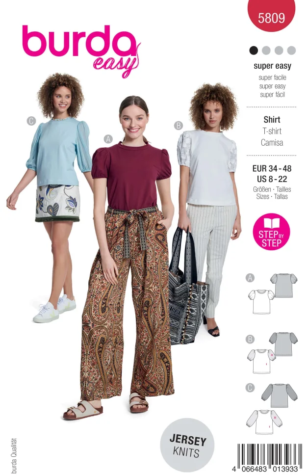 Patron Burda Style 5809 T-shirt