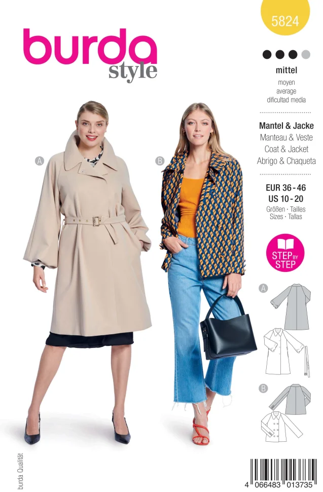 Patron Burda Style 5824 Manteau et veste