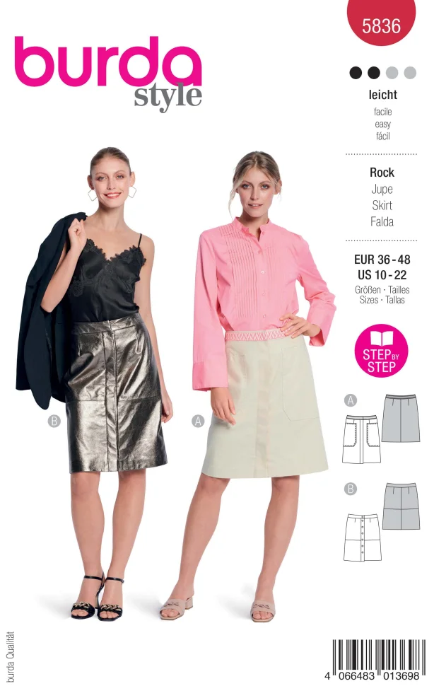 Patron Burda Style 5836 Jupe