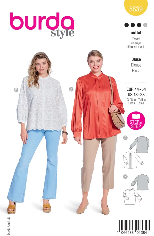 Patron Burda Style 5839 Blouse