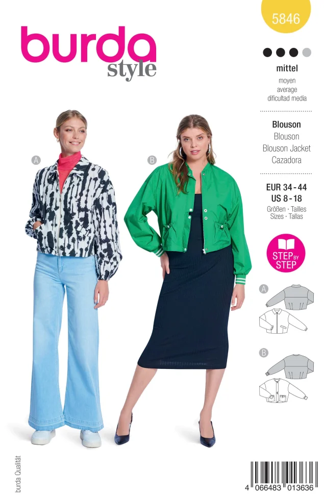 Patron Burda Style 5846 Blouson