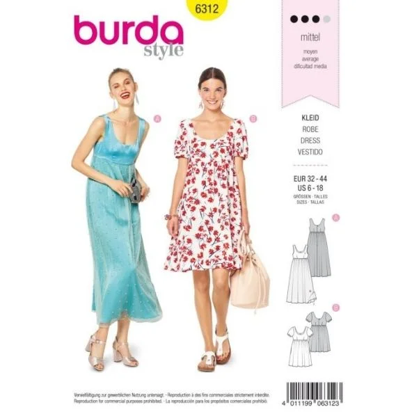 Patron Burda 6317 Robe