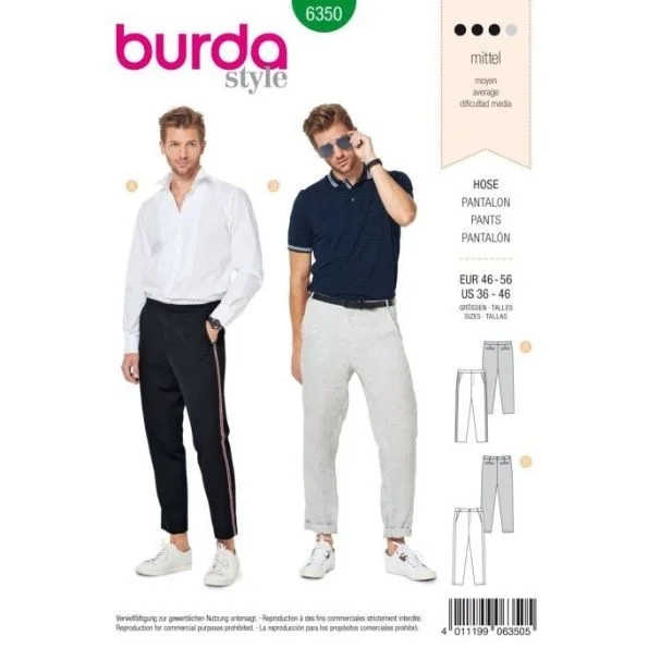 Patron Burda 6350 Pantalon