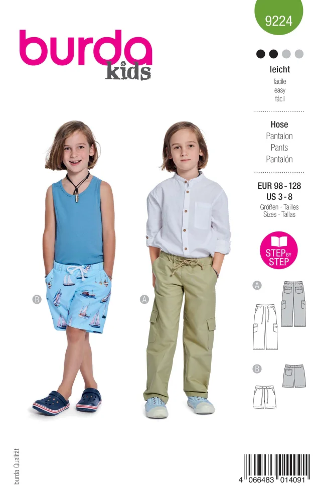 Patron Burda Kids 9224 Pantalon