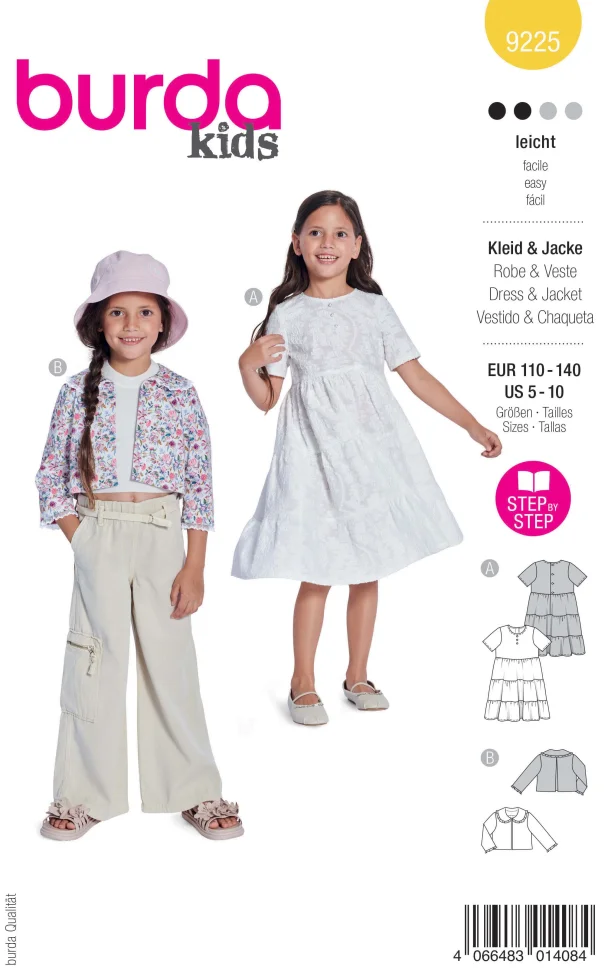 Patron Burda Kids 9225 Robe et veste