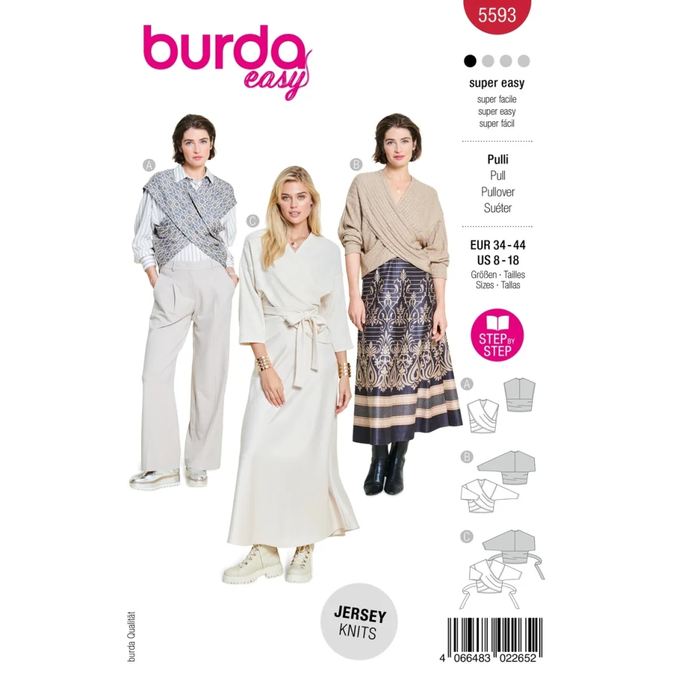 Patron Burda 5593 Pull et Veste